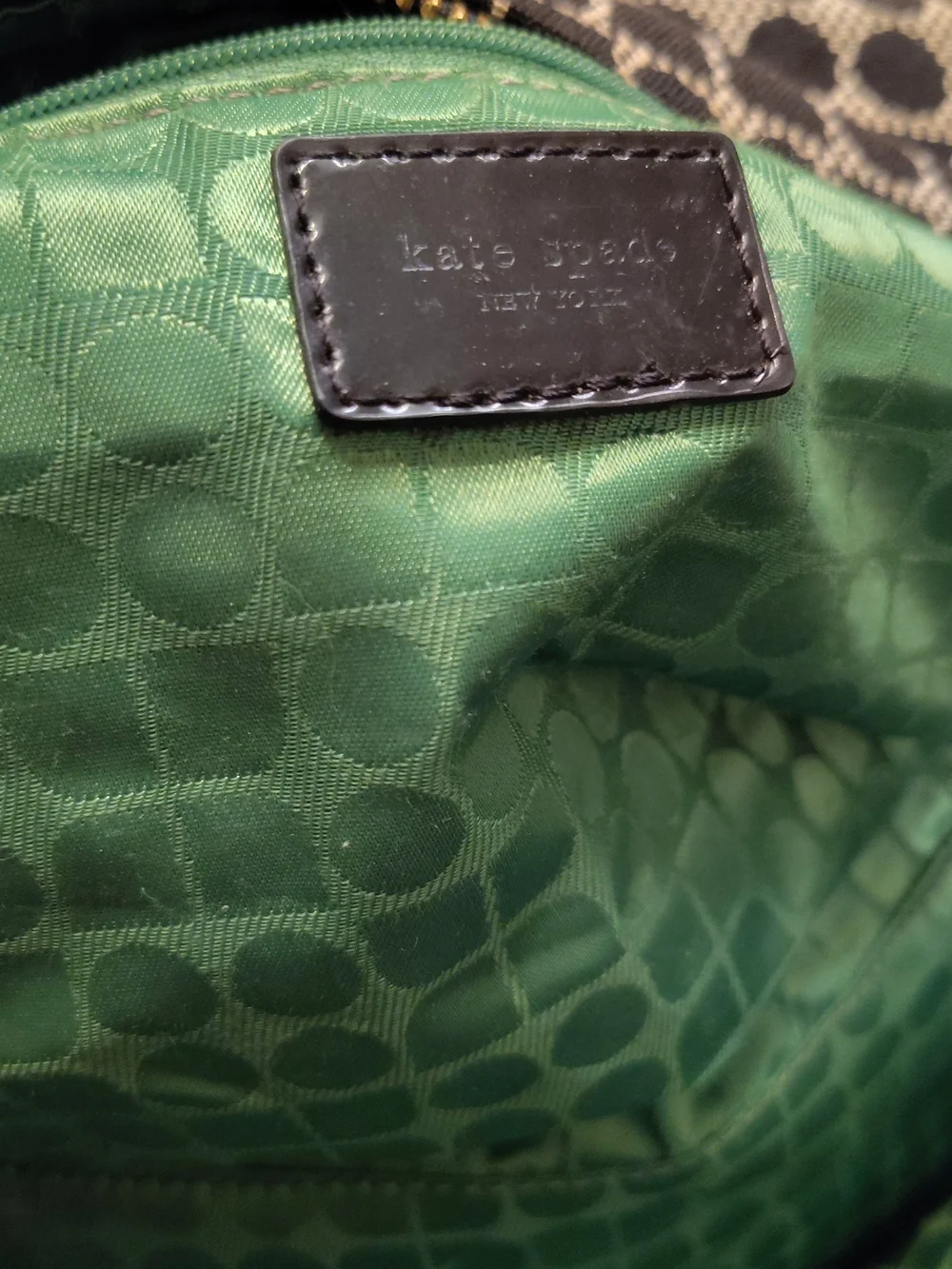 Kate Spade Black and Cream Patterned Women’s Tote Bag